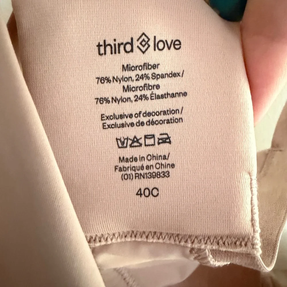 Thirdlove 24/7 Classic Second Skin Microfiber Unlined T-Shirt Bra Taupe 40C